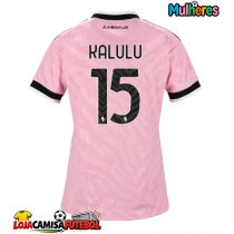 Camisa de Futebol Juventus Pierre Kalulu #15 Equipamento Secundário Mulheres 2026-27 Manga Curta
